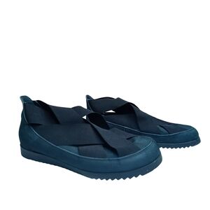 Arche Slip-On Criss-Cross Elastic Nubuck Sandals Dark Green Size 41 (10)